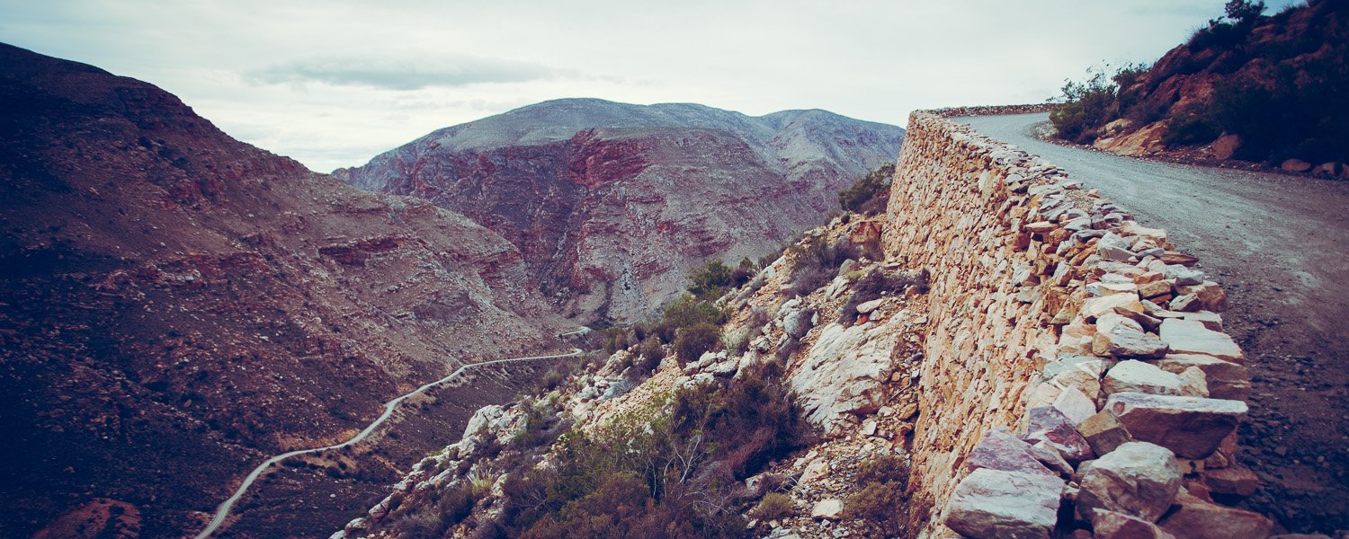 The incredible stone walls of the Swartberg pass