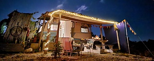 Beautiful evening, Retro Caravan